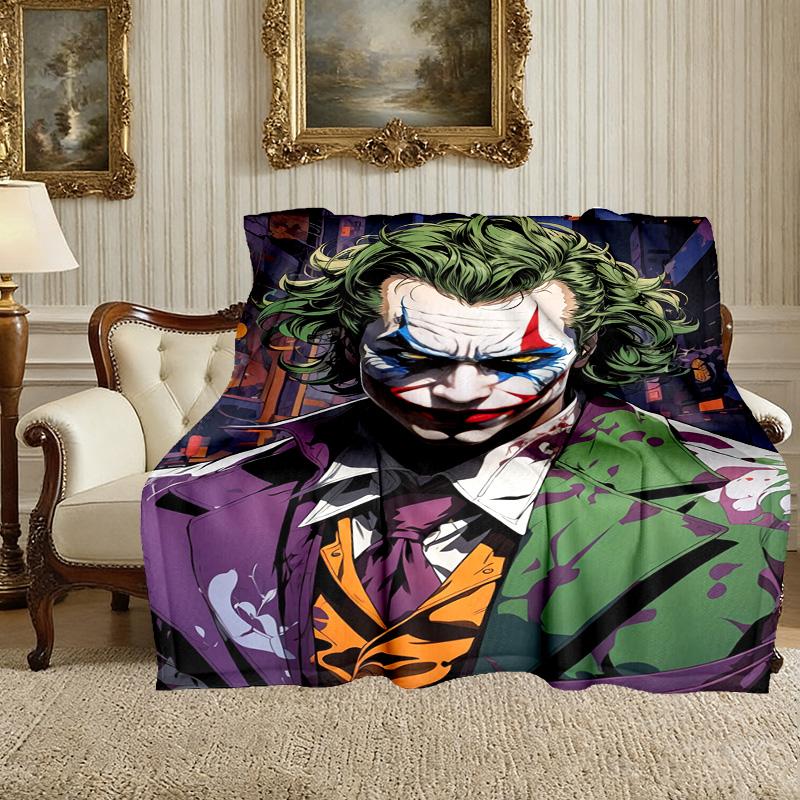 [1pc JOKER Blanket] All-Season Blanket - Cozy Blanket for Sofa Couch Home Decoration, Digital Printed Nap Blanket