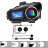 Мотоциклетная гарнитура для шлема BT5.3 500M intercomunicador Moto FM-радио Music Share LCD Display Headset для 2 гонщиков