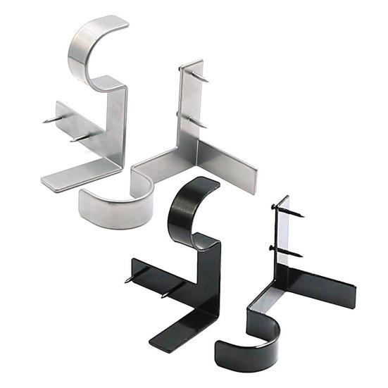 1 пара кронштейнов для карниза для штор. Нержавеющие, прочные, выдерживающие нагрузку, универсальные, простые в установке. Нет