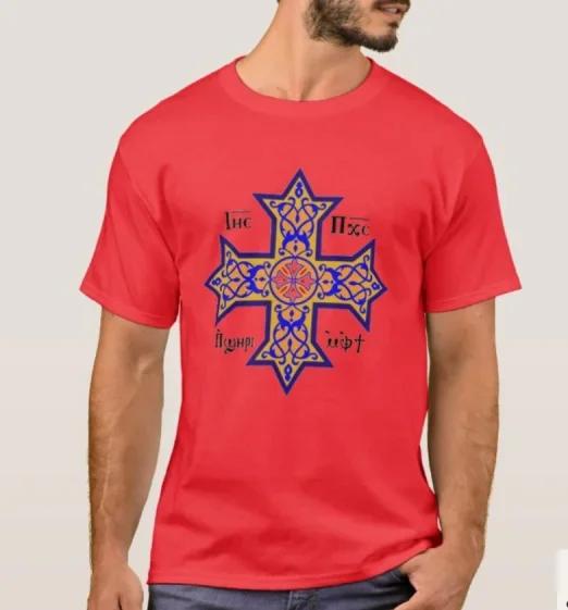 Ethiopians Coptic Orthodox Cross TShirt Summer Cotton Short Sleeve ONeck Mens T Shirt New S3XL
