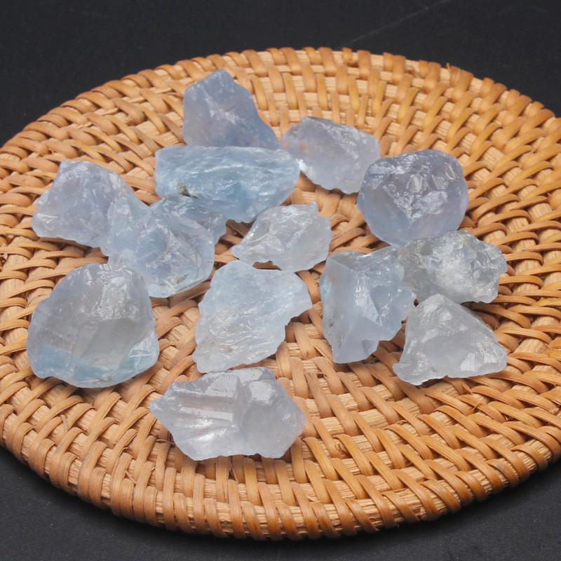 Celestite Natural Blue Mineral Quartz Crystal Rough Stone Healing Gravel