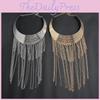 Retro Fashionable Multi Layer Tassel Design Women Metal Necklace Sweaters For