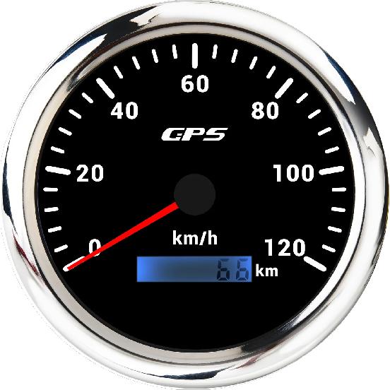 110MM GPS Speedometer 60/120/200kmh 80MPH For Motorcycle Boat Car Truck Speed Gauge Meter 7 Colors Backlight With GPS Antenna