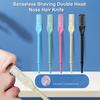 2-in-1 Nasal Hair Cutter Double Sided Nose Hair Knife Nostril Hair Remover Tool 360° Rotating Nose Hair Cutter