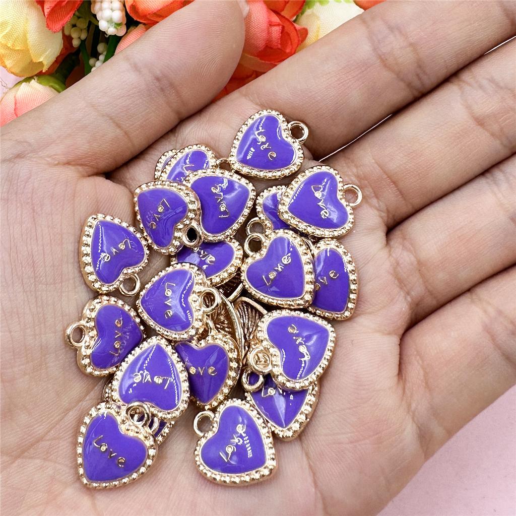 Высокое качество Большое Сердце Любви Для Изготовления Серьг Браслета DIY Ювелирные Аксессуары 13,2*15,8 мм Материал ручной работы 20 шт. Сплав Капает Масло Мода