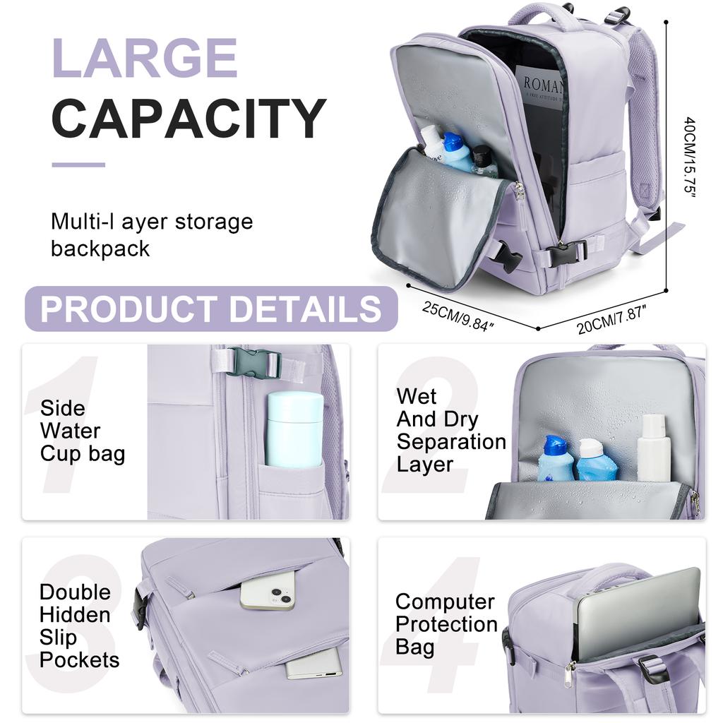 Дорожный рюкзак для ручной клади в самолет для женщин и мужчин, ручная кладь Ryanair 40x20x25, дорожная сумка для коротких поездок, для отдыха, рюкзак для ноутбука, багаж