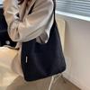 Yogodlns Casual Corduroy Shoulder Bag for Women Large Capacity Shopping Tote Autumn Winter Top-handle Bag Student Big Handbags