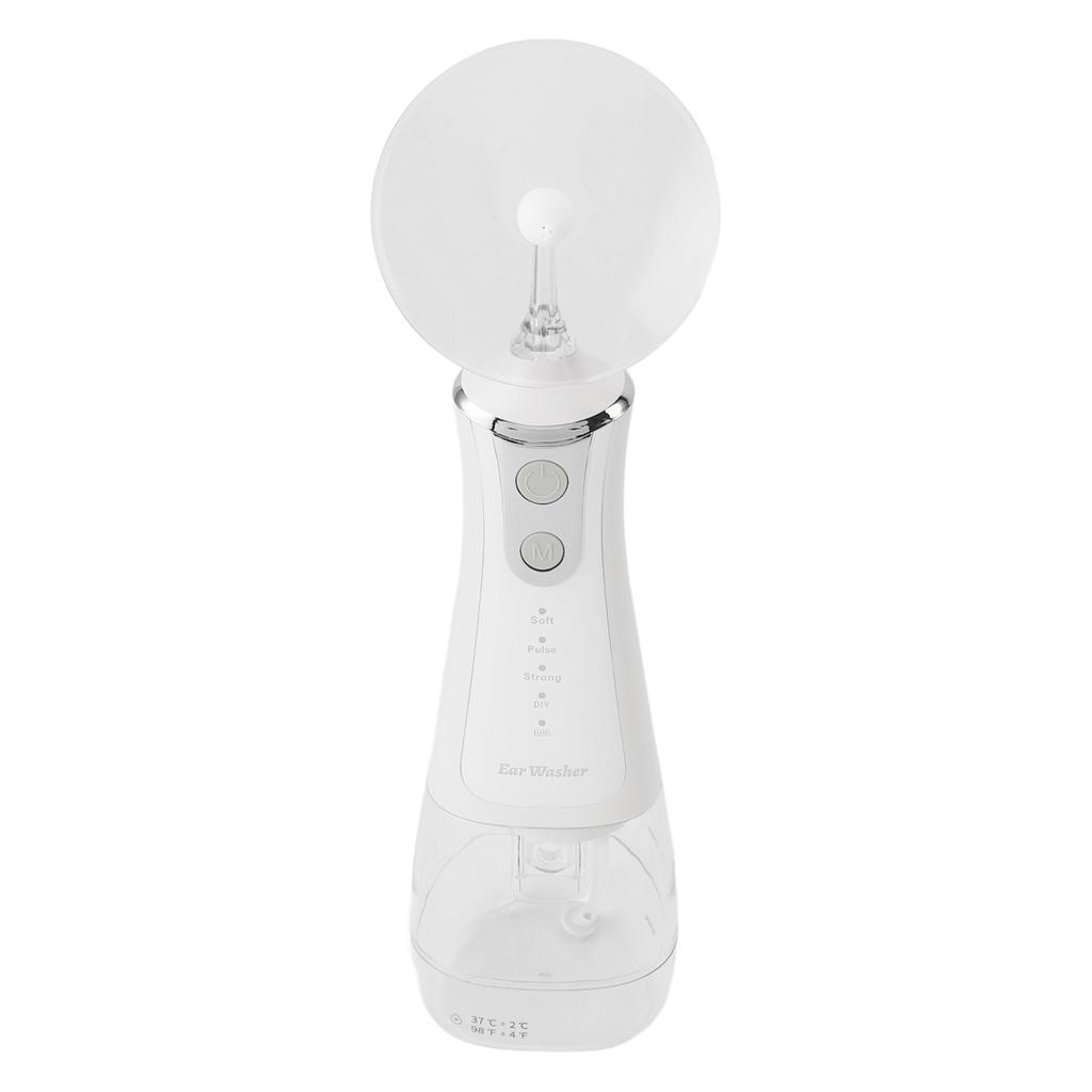 Ear Wax Removal Tool Safe Effective Rechargeable Electric Ear Irrigation Flushing System Cleaner Kit with Cotton Swabs for Home