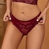 Women Sexy Lace Lingerie Low Waist Thongs G String Transparent Breathable Floral Panties Temptation Underwear