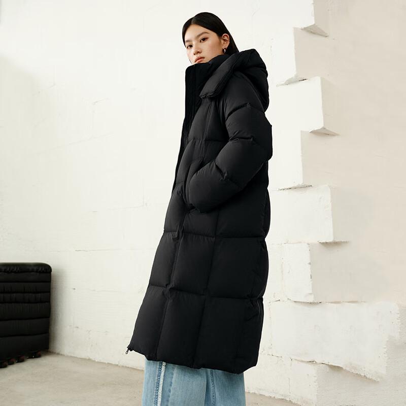Женский пуховик Aolaiyi 2025 Зима Длинный с капюшоном на утином пуху