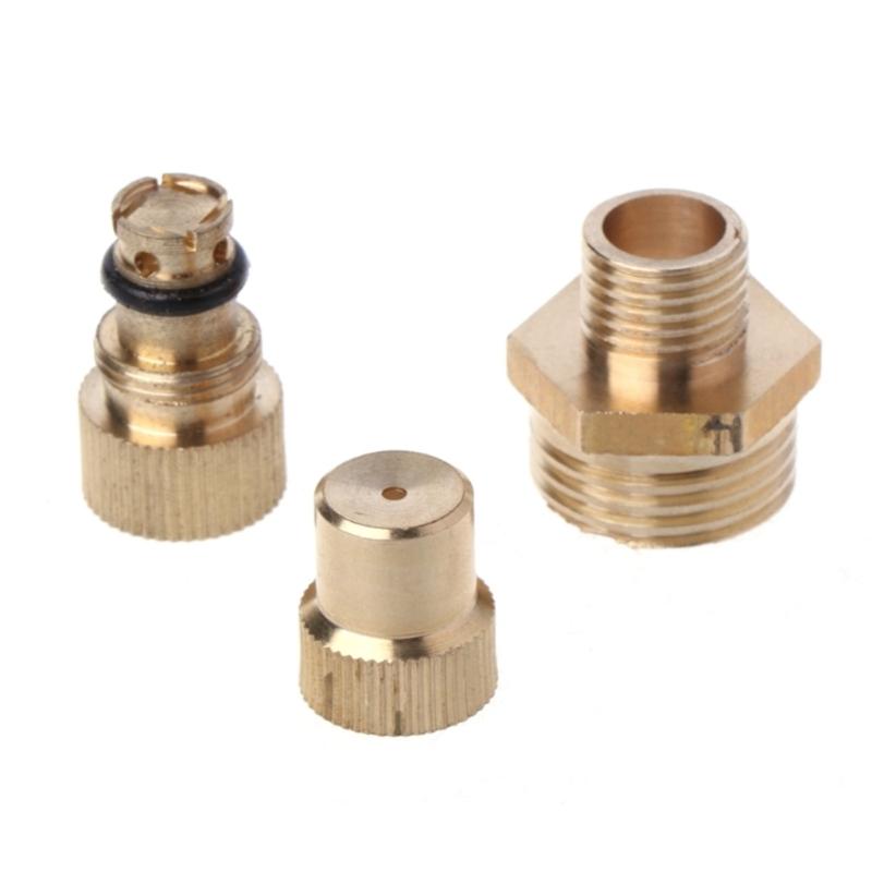 1/2" Adjustable Spray Misting Nozzles Brass Spray Head Agricultural Irrigation Atomizer Tool for Landscapings Gardenings