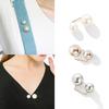 3Pcs Artificial Pearl Brooch Fashion Double Headed Pearl Looper Cardigan Brooch Pin
