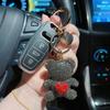 Уникальный Забавный Брелок Подарок Для Девочек Полностью Ручная Работа DIY Инкрустация Полный Страз Милый Мишка Брелоки Для Ключей Автомобиля И Украшения Для Сумки