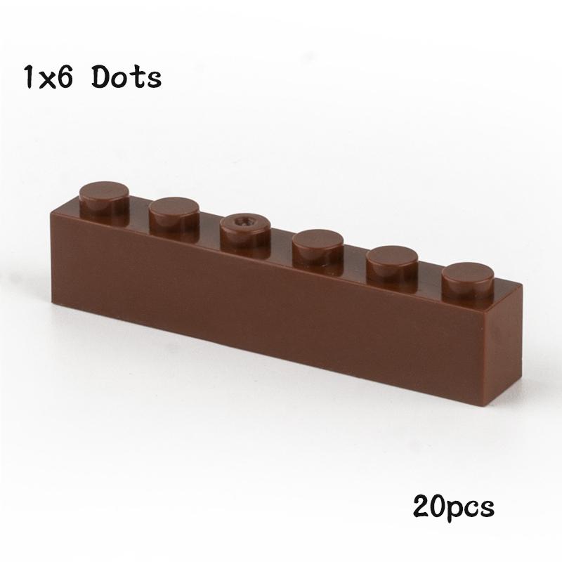 20 шт. Детали MOC 3009 Кирпичик 1x6 Совместимые DIY Сборка Строительные Блоки Частицы Детская Головоломка Игрушка Подарки на День Рождения