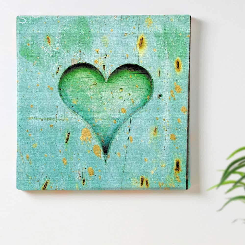 Lib Heart Nature Art 100 см Панель из холщовой ткани Зеленый пейзаж Сделано в Японии Настенный плакат