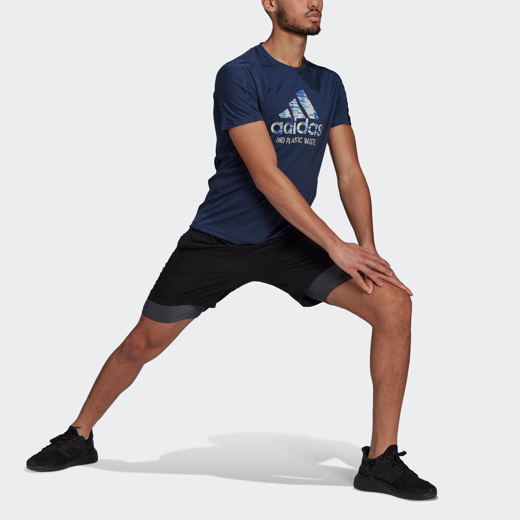 adidas Мужская футболка для бега темно-синяя GJ6457