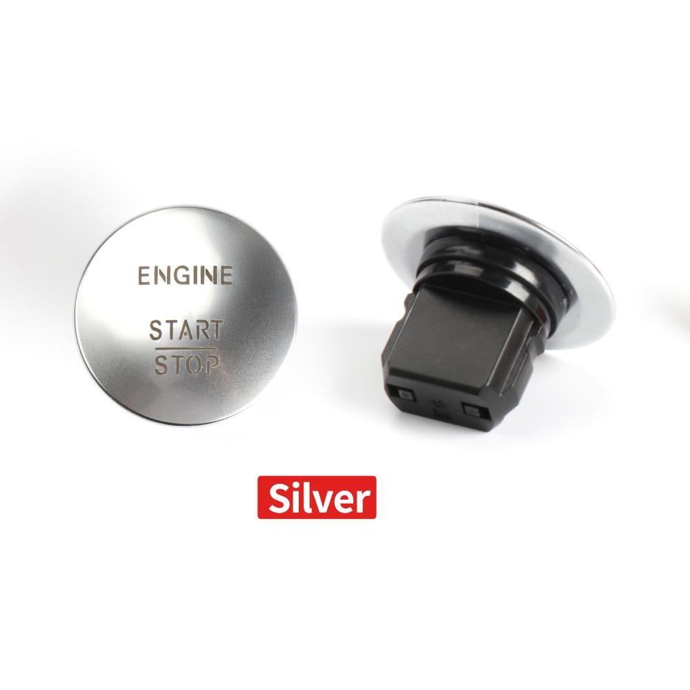 Кнопка запуска и остановки двигателя без ключа 2215450714, серебристый для Mercedes-Benz W164 W205 W221 W176