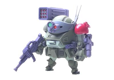 Cavico Choipla Series Бронированный солдат Votoms Scope Dog Красное плечо Примерно 45 мм Пластиковый конструктор M.I.Molde ATM-09-RSC Кастомный, Высокий, Немасштабный