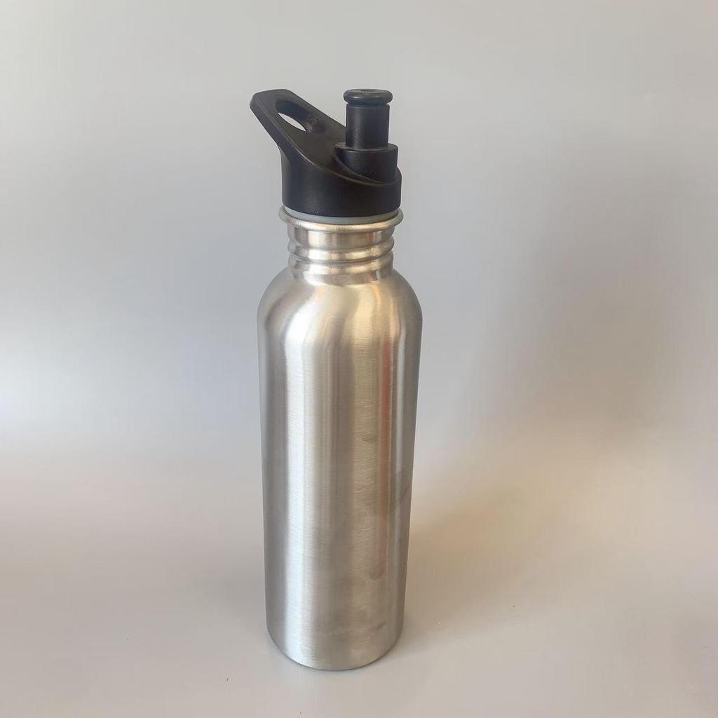 Утолщенный спортивный стакан для воды из нержавеющей стали 304 - Однослойный, Неизолированный, Бесплатная гравировка