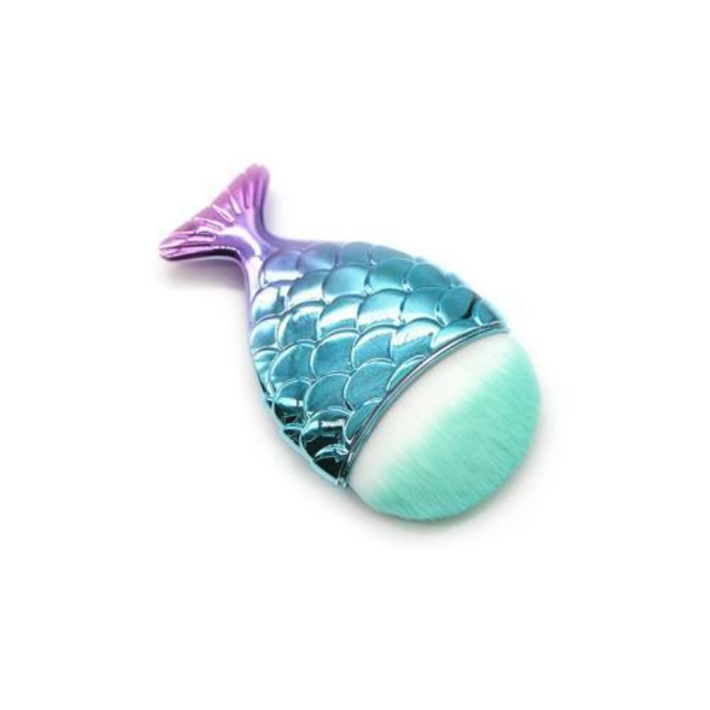 Кисть для макияжа в виде хвоста русалки, кисти для пудры, новая кисть в виде хвоста рыбы, маникюрный инструмент