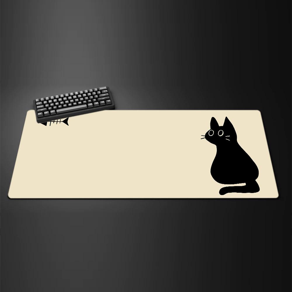 Cute Cartoon Black Cat Paw Mousepadwaterproof Nonslip Minimalist Cat Print Mousepad Sweet Office Gaming Desk Decor