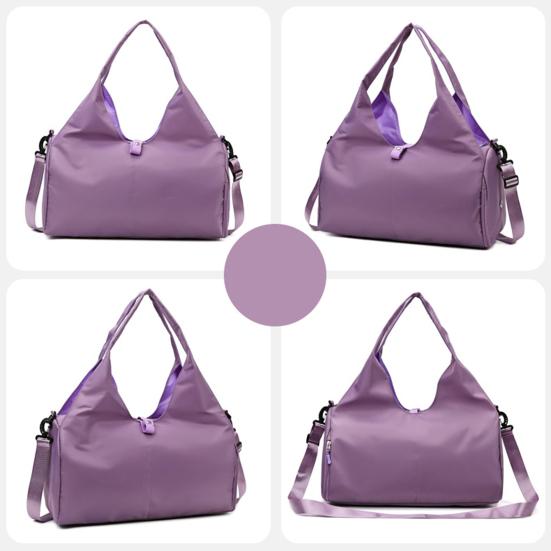 Yoga Bag Large Capacity Multifunctional Duffel with Wet Pocket Shoe Cabin Solid Color Gym Bag Versatile Sports Travel Bag