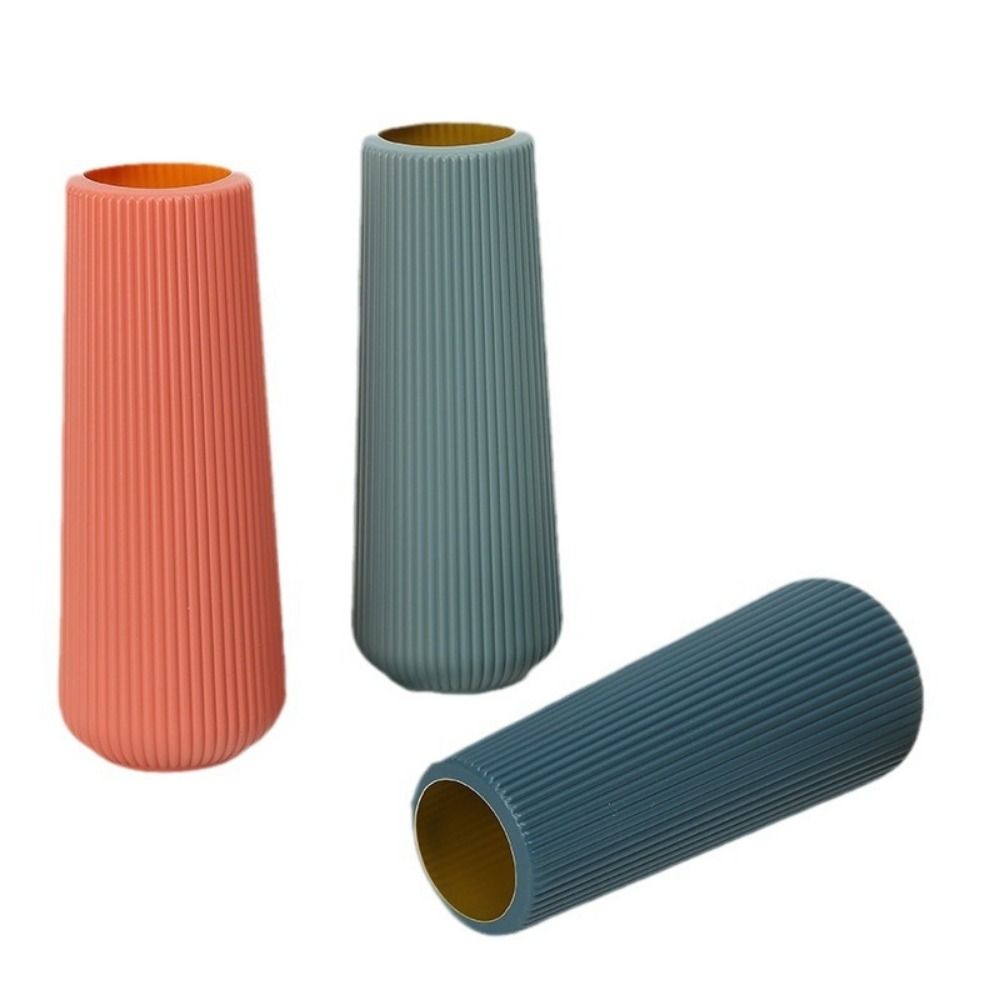 Flower Art Plastic Vase Vertical Nordic Vase Ornaments Simple Hydroponic Vase Water-grown Flowers