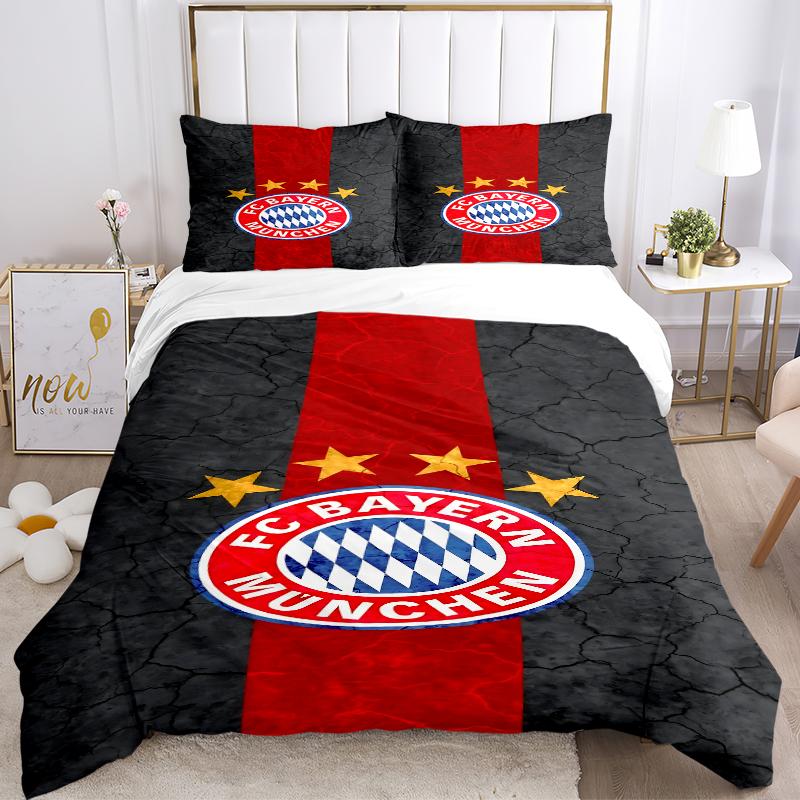 3Pcs Bayern Munich Crest Bedding Sets For All Sizes New 3D Printed Bed Cover Comforter Duvet Cover Pillowcase Bedroom Decoration