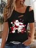 Women's New Casual  Top  Christmas  Halloween Christmas Gift Tops Shirt Blouse