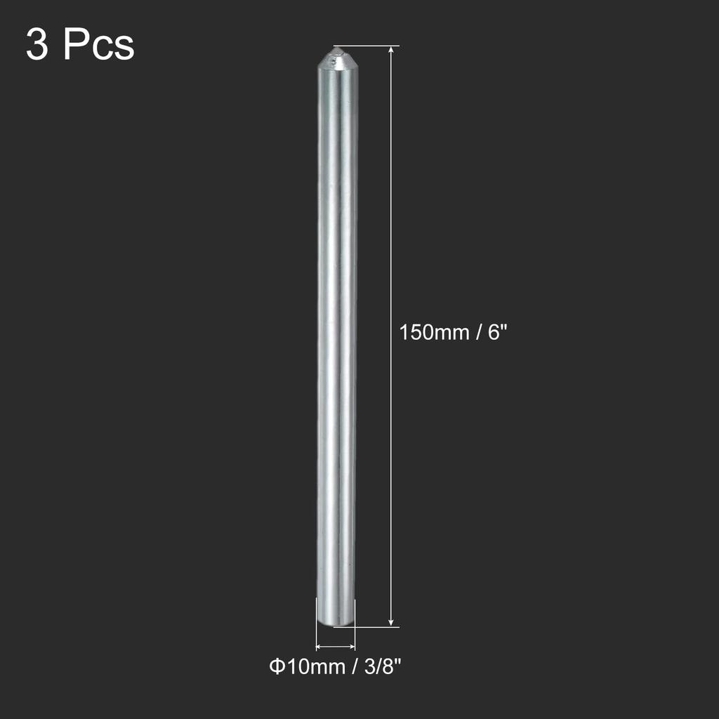 uxcell Diamond Dresser Single Taper Point Grinding Wheel Round Pen Dressing 10mm x Silver 3 Pieces Tool, 150mm, Tone,