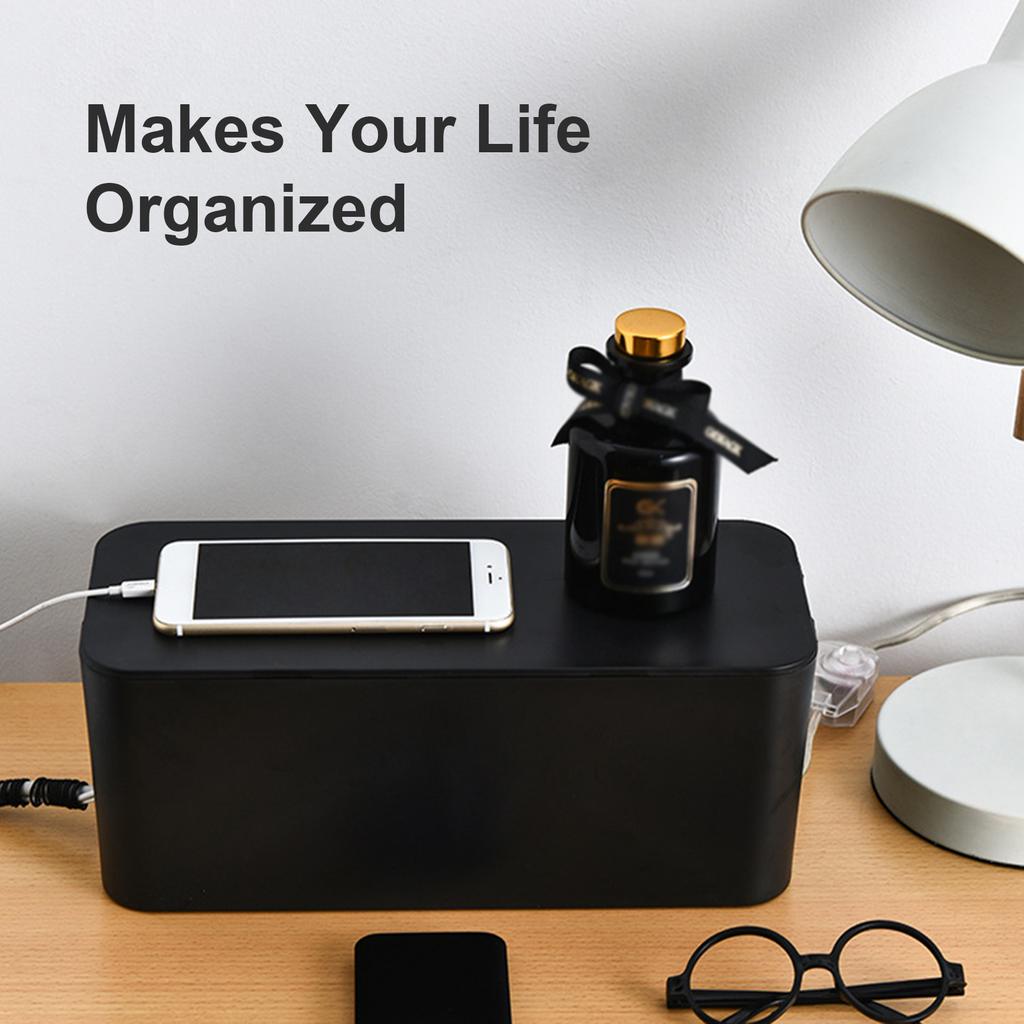 Ящик для хранения удлинителя, простой настольный ящик для хранения проводов домашнего использования