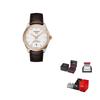 Tissot Коллекция PR100 Мужские кварцевые часы Часы 39 мм Белый циферблат Корпус из нержавеющей стали Кожаный ремешок T101.451.26.031.00