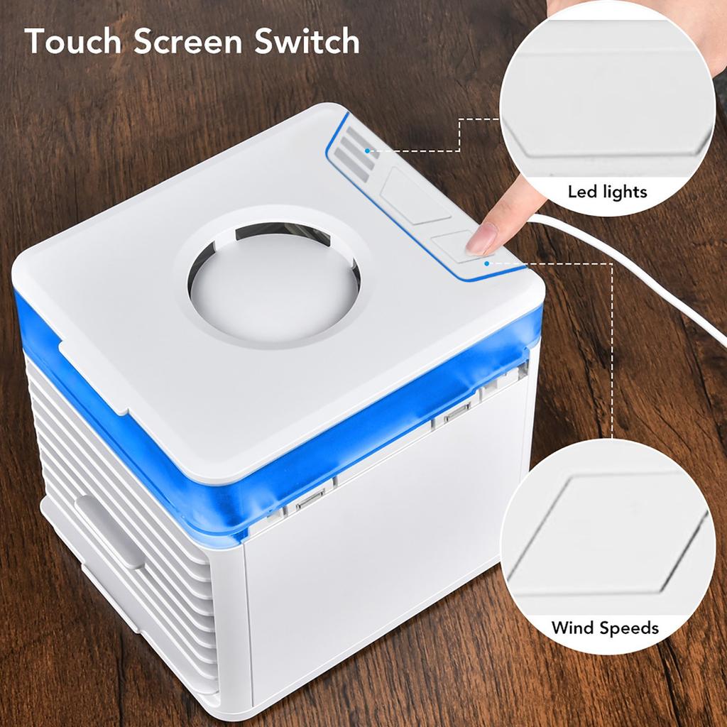 2022 Портативный кондиционер испарительный портативный персональный охладитель увлажнитель с ночным светом 3 скорости портативный кондиционер