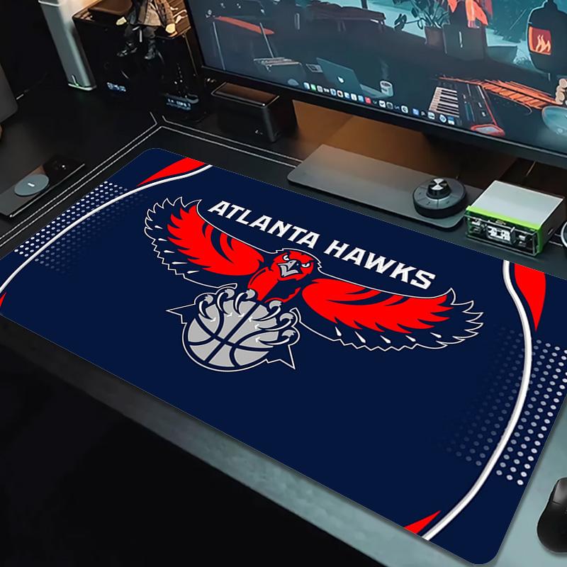 Atlanta hawks Color Mouse Pad Large Gaming Table Cushion Non-slip Laptop Tablet Big Mousepad XXL Mat Mini PC Playmat With Lock edge
