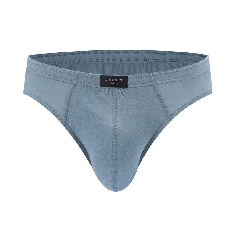 Однотонные дышащие мужские трусы из 100% хлопка