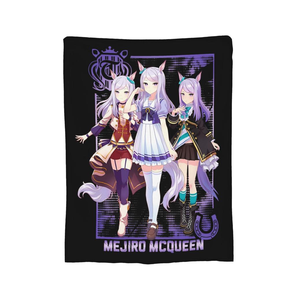 Uma Musume Pretty Derby Blanket Fleece All Season Portable Lightweight Thin Throw Blankets for Sofa Bedroom Bedspreads
