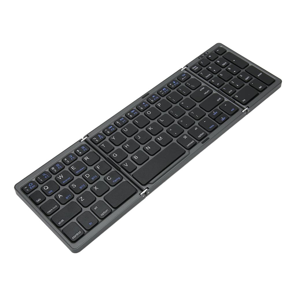 Foldable Bluetooth Keyboard with Numeric Key 81 Keys Battery Powered Type C Interface Pocket Size