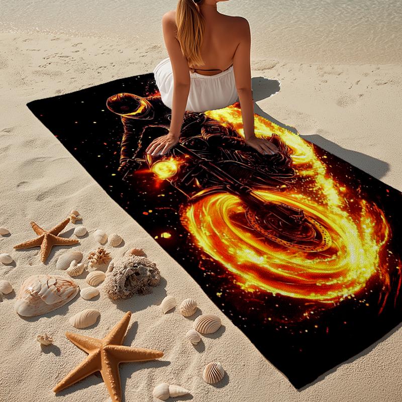 Motocross Rider In Action Beach Towel, Super Soft Microfiber, Gift for Her/Him, Birthday, for Pool, Beach, Travel, Home Decor Fan gifts