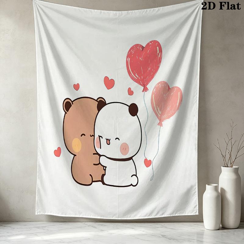 Bubu Dudu Wall Tapestry Aesthetic Wall Hanging Printed Fabric Blanket Decorative Tapestries For Bedroom Living Room Home Decor