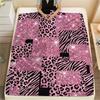 1 шт. Фланелевое одеяло с леопардовым принтом в стиле Y2K, Высококачественное, Удобное для всех сезонов, Декор для дома, Тепло и уют, Идеально для Рождественских подарков W13