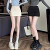 2026 Новая черная юбка-полуюбка bodycon с высокой талией, А-силуэта, с разрезом для женщин - Весна/Лето, для миниатюрных