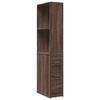 VidaXL Armoire de salle de bain étroite avec roulettes chêne marron, armoire de salle de bain haute, rangement de salle de 855301