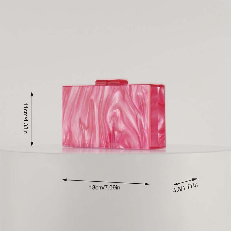 Evening Bag Clutch Acrylic Crossbody Wedding Pearl New Banquet Shoulder Lady Bags Designer Handbag Ladies Purse Luxury Party Red