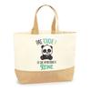 Sac Cabas - PLANETEE - Reine Pas Touche Panda - Jute - Imprimé En France - Anses Solides