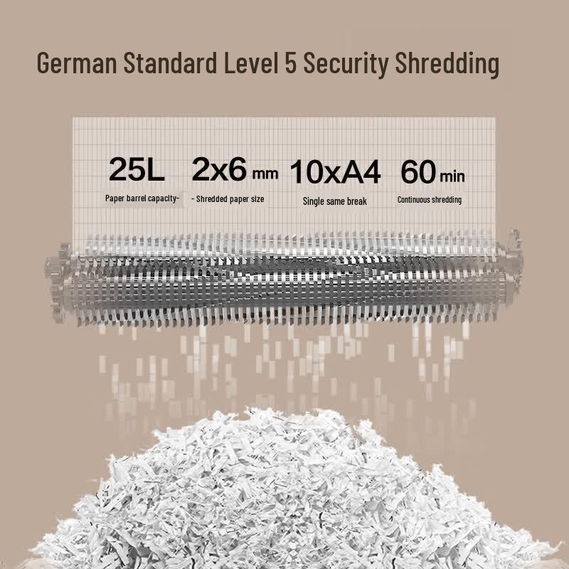 Deli 9917 Level 5 Cross-Cut Paper Shredder CN plug (adapter included)