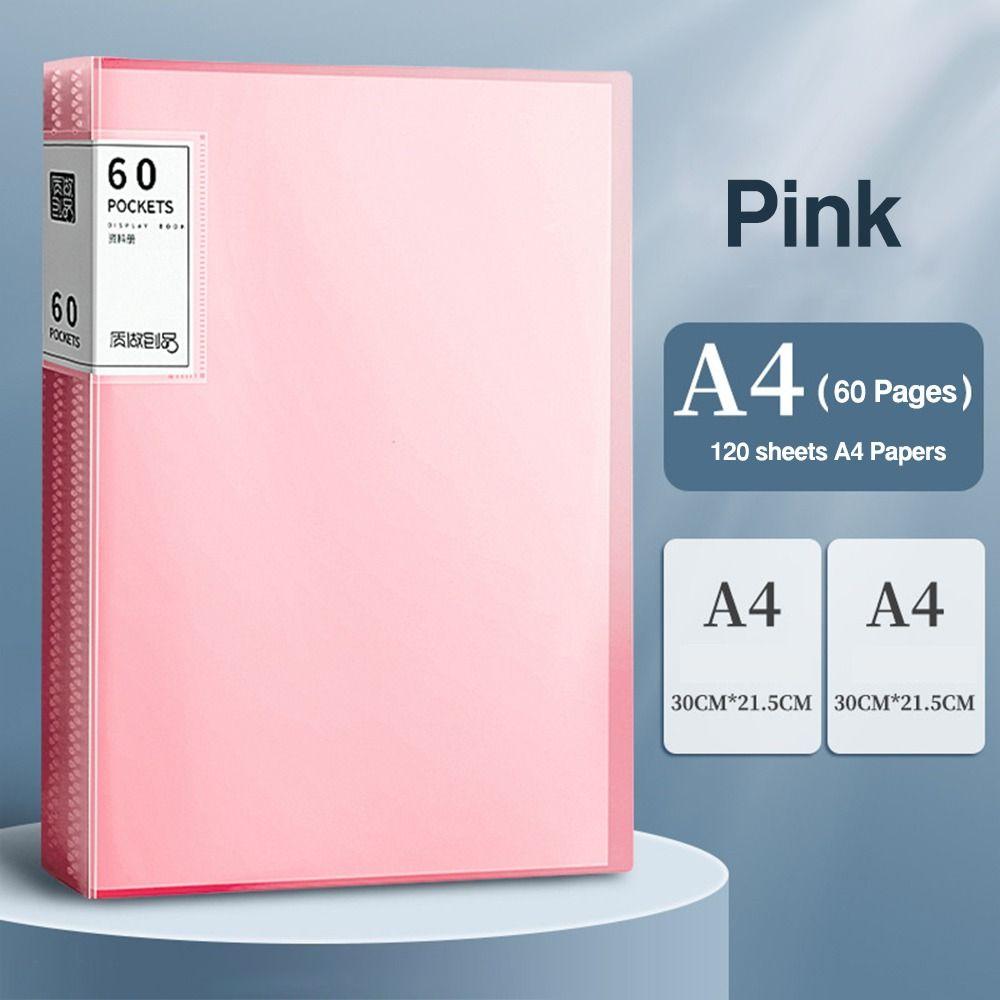 Waterproof Storage Booklet 20/30/60/100 Pages A4 File Folder High Quality File Bag Student Gift