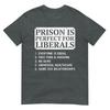 (On Back) Prison Is Perfect For Liberals Anti Liberal Quote Tshirt