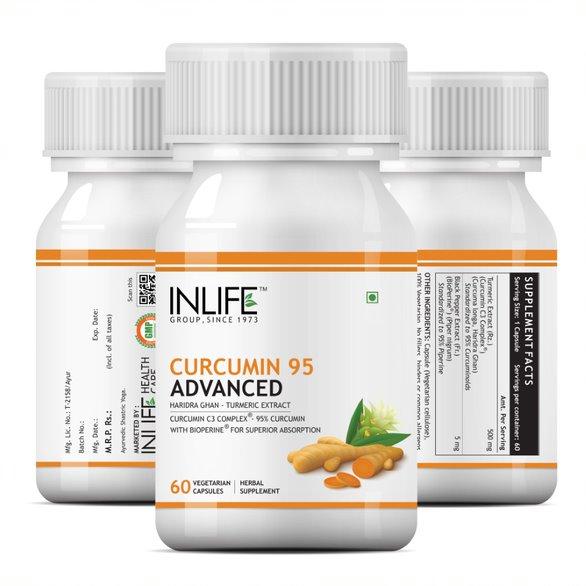Куркумин + Пиперин (60 кап, 500 мг), Curcumin + Piperine, INLIFE