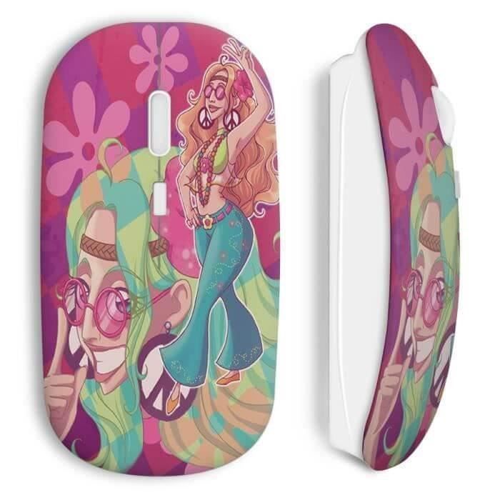 Souris sans Fil Hippie girl
