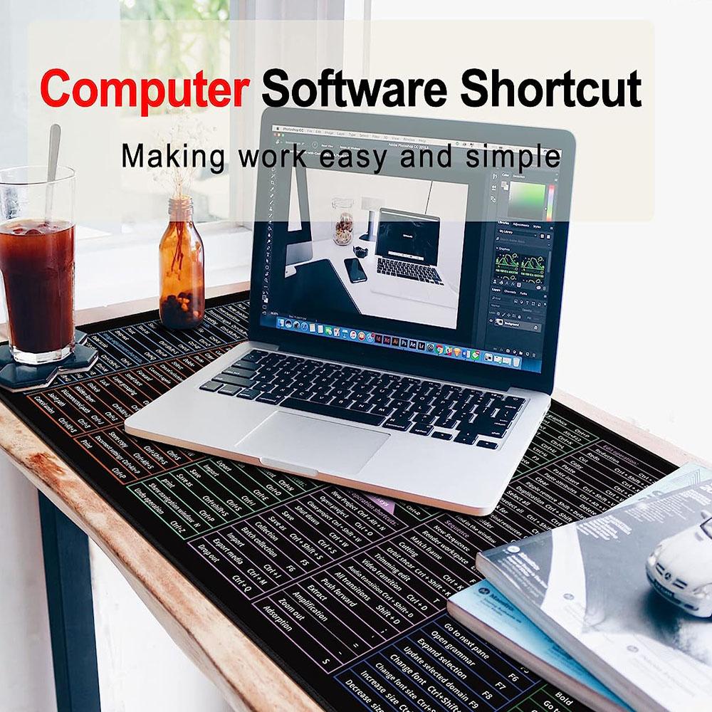 Коврик для мыши CDR/EXCEL/Word/Excel/PPT/AI/PR Клавиши быстрого доступа Настольный коврик Нескользящий
